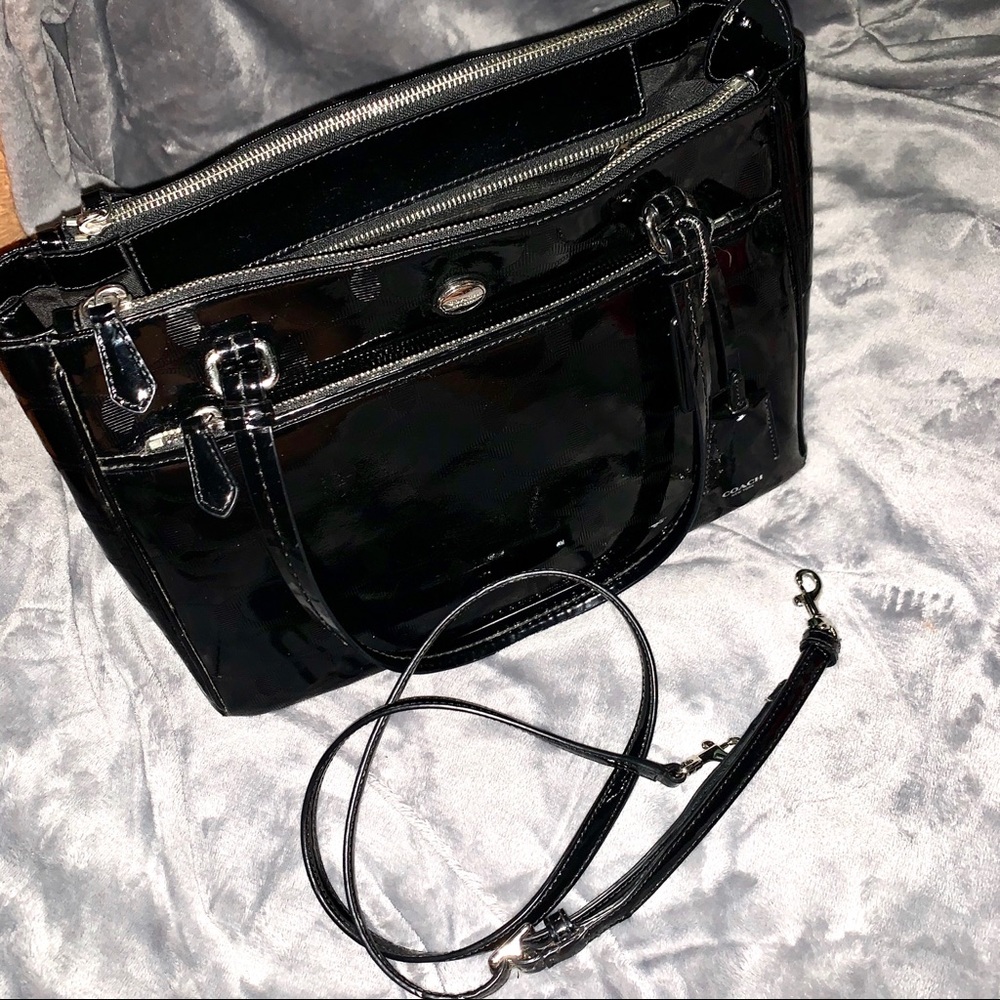 Authentic Coach Black Hand Bag